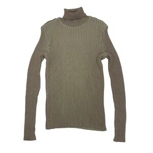 Frederic Homs Sweater XL Wool Blend Tan Turtleneck Pullover Classic